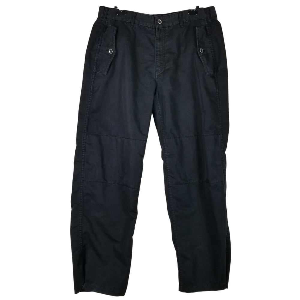 Sean John Cargo Pants Mens 38 Black Utilitarian Streetwear Twill Trousers